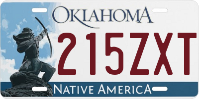 OK license plate 215ZXT