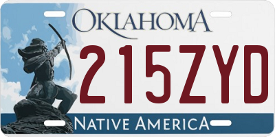 OK license plate 215ZYD