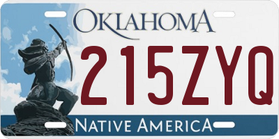 OK license plate 215ZYQ