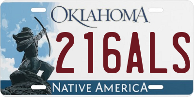 OK license plate 216ALS
