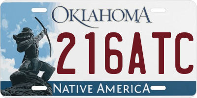 OK license plate 216ATC