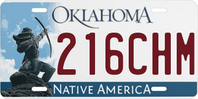 OK license plate 216CHM