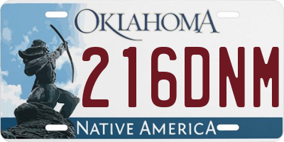 OK license plate 216DNM