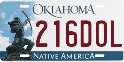 OK license plate 216DOL