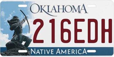 OK license plate 216EDH