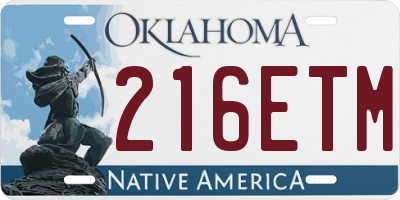 OK license plate 216ETM
