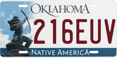 OK license plate 216EUV