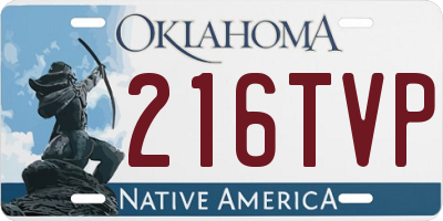 OK license plate 216TVP