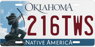 OK license plate 216TWS