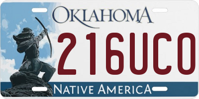 OK license plate 216UCO