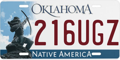 OK license plate 216UGZ