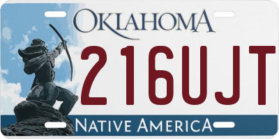 OK license plate 216UJT