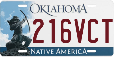 OK license plate 216VCT