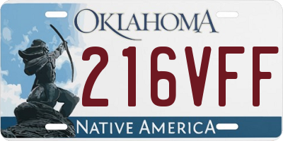 OK license plate 216VFF