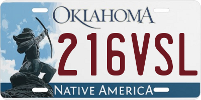 OK license plate 216VSL