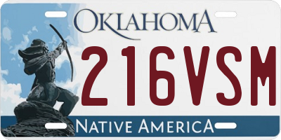 OK license plate 216VSM