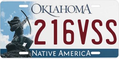 OK license plate 216VSS