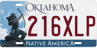 OK license plate 216XLP