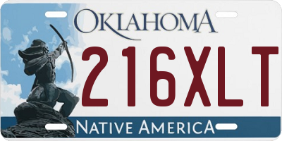 OK license plate 216XLT