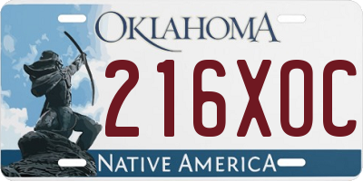OK license plate 216XOC