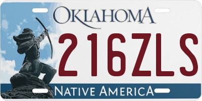 OK license plate 216ZLS