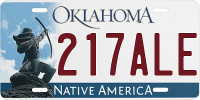 OK license plate 217ALE