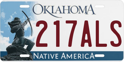 OK license plate 217ALS