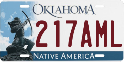 OK license plate 217AML