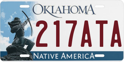 OK license plate 217ATA