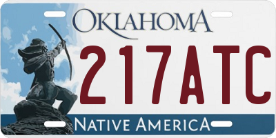 OK license plate 217ATC