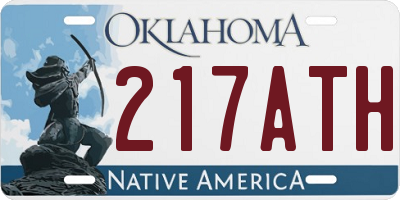 OK license plate 217ATH