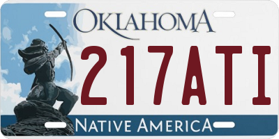 OK license plate 217ATI