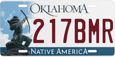 OK license plate 217BMR