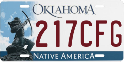 OK license plate 217CFG