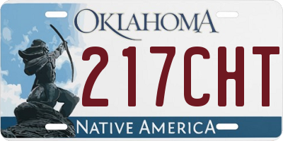 OK license plate 217CHT