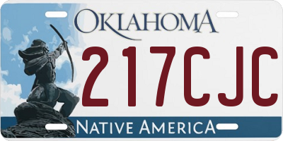 OK license plate 217CJC