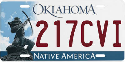 OK license plate 217CVI