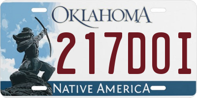 OK license plate 217DOI
