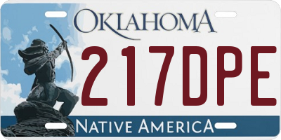 OK license plate 217DPE