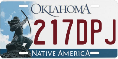 OK license plate 217DPJ