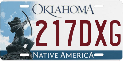 OK license plate 217DXG
