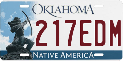 OK license plate 217EDM