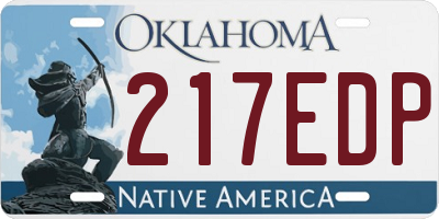 OK license plate 217EDP
