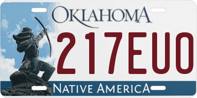 OK license plate 217EUO