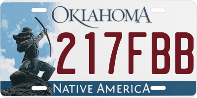 OK license plate 217FBB