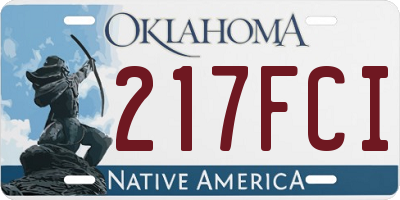 OK license plate 217FCI