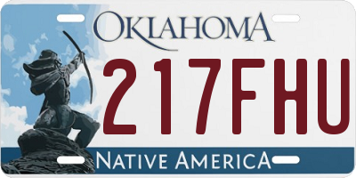 OK license plate 217FHU