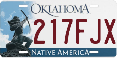 OK license plate 217FJX