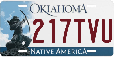 OK license plate 217TVU