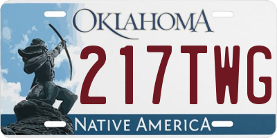 OK license plate 217TWG